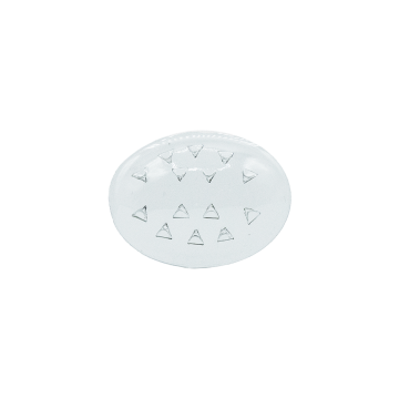 Oval eye patch with rough edges